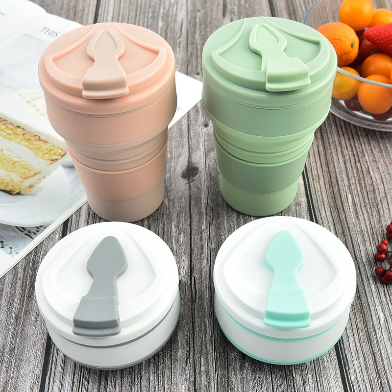 Spot Silicone Collapsible Cup Outdoor Drinking Glass Sports Travel Portable Silicone Cup for Water