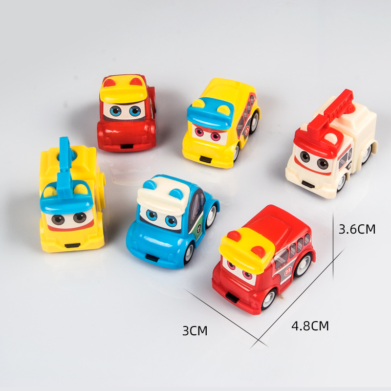 [Free Shipping] Wholesale Pull Back Car Toy Engineering Vehicle Aircraft Capsule Toy Gift Sugar Gift Cake Ornaments Small Toys