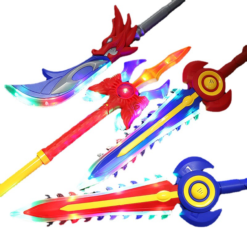 Children's Toy Electric Luminous Sword Glory King Light Sword Weapon Sound and Light Music Sword Boy Hot Sale