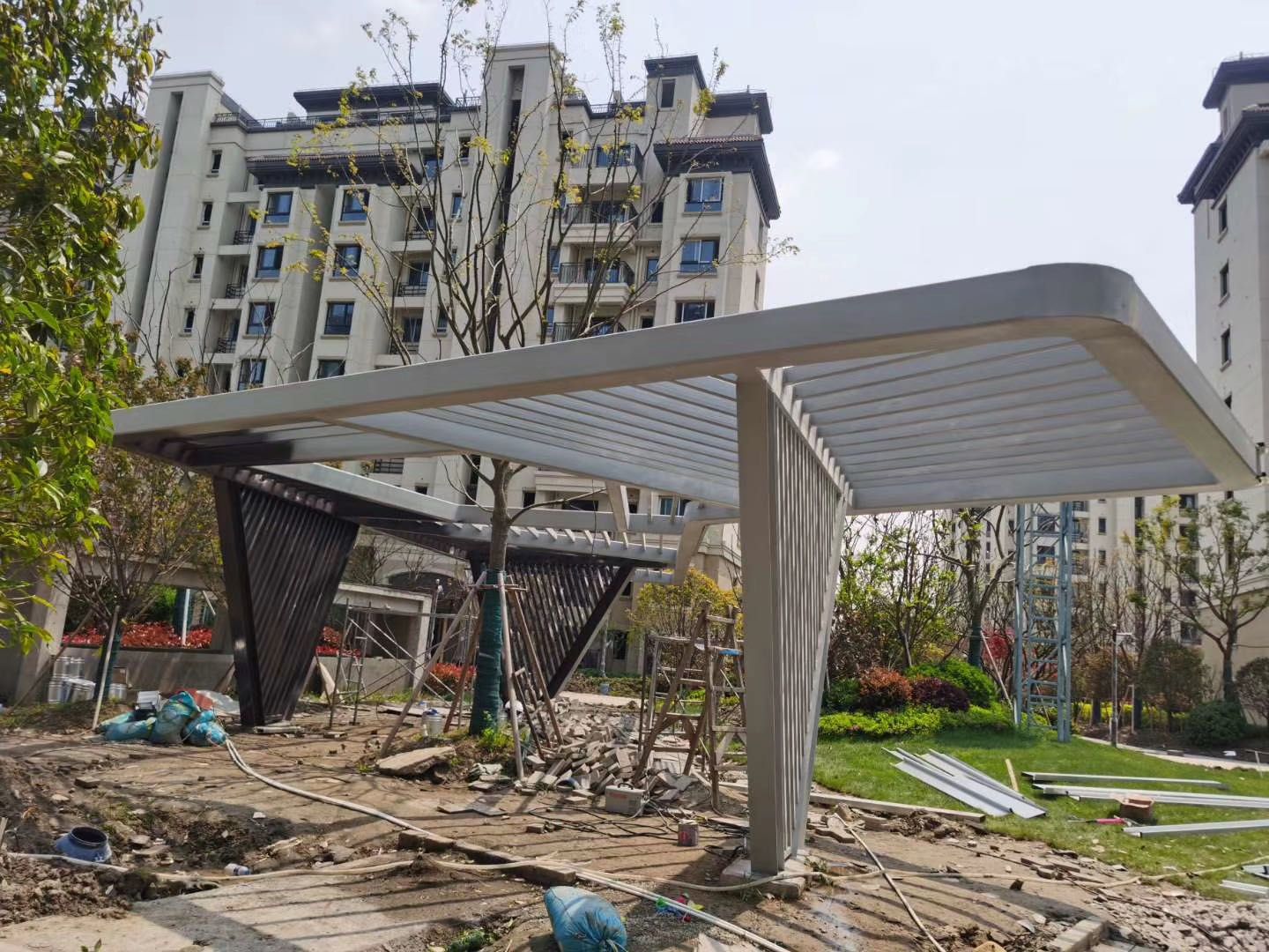 小区公园钢结构廊架钢结构景观凉亭花架专业制作安装施工