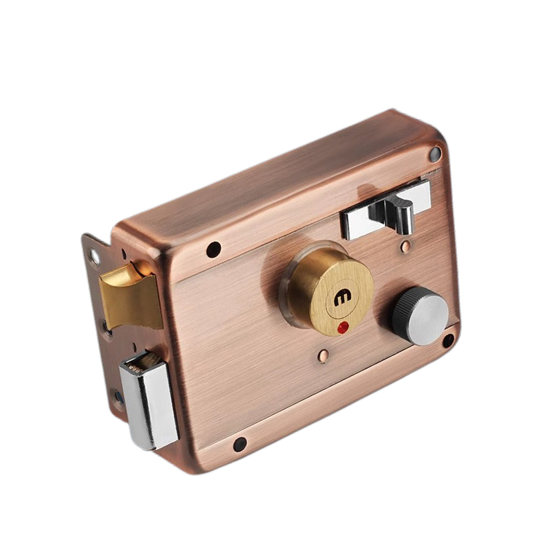 afs安防1076c月牙钥匙 铜舌铜芯外装门锁 老式款盼盼美心防盗门锁