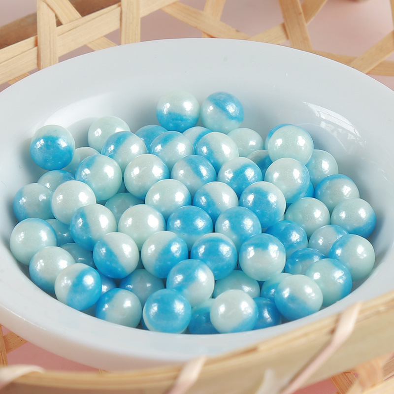 可食用糖珠蛋糕装饰金色白色烘焙珍珠糖彩色甜甜圈彩针糖豆500克