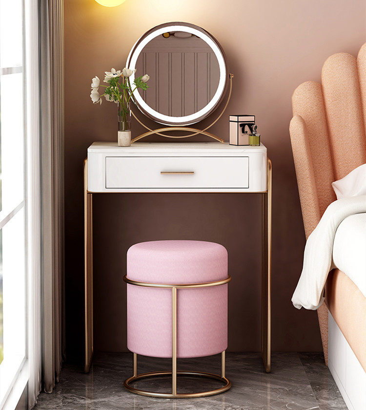 北欧小户型梳妆台卧室收纳柜一体轻奢风网红抖音现代简约化妆桌