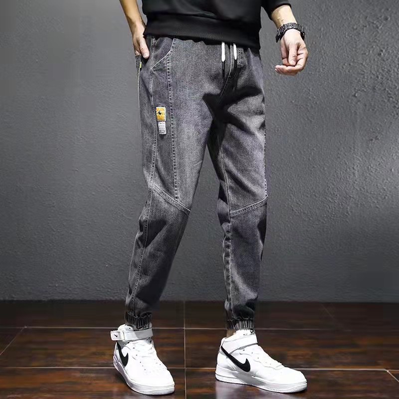 Jeans Men's 2022 Spring and Autumn Fashion Loose Quality Men Fashion Brands Tappered Work Clothes Harem plus Size Casual Pants