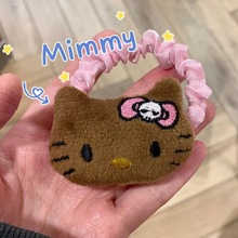 夏威夷度假风骷髅头Kitty猫发夹发饰可爱少女丝绸发圈发绳头饰