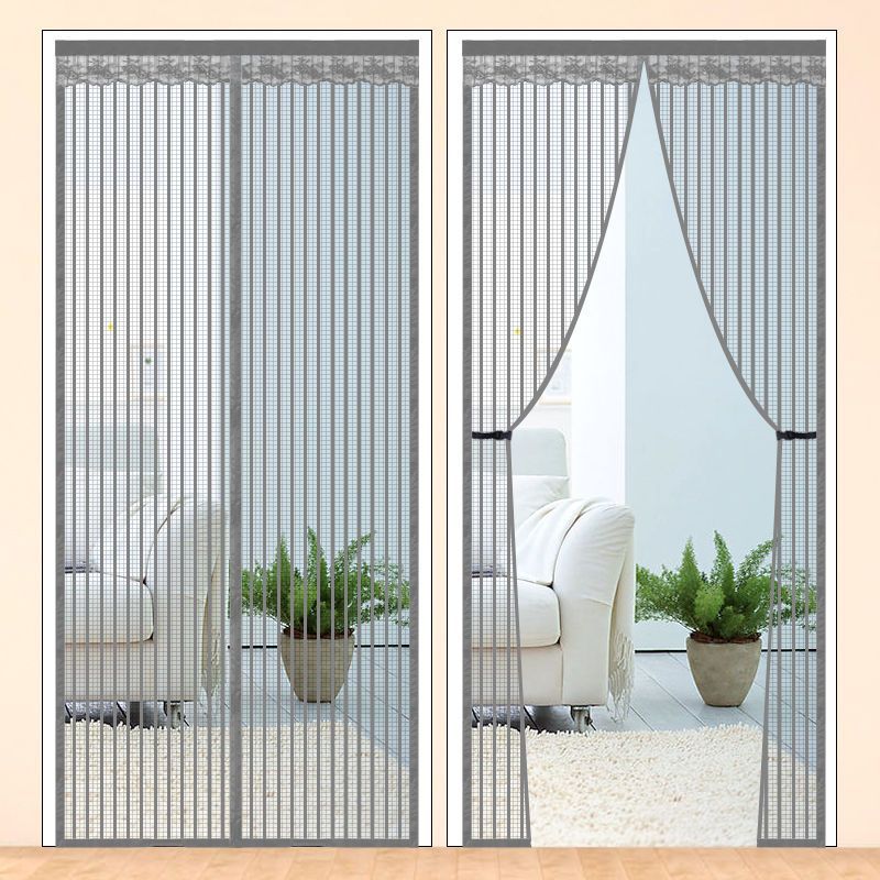 纱窗金刚网防蚊纱门帘自吸加密免磁铁对吸魔术贴门帘子防蚊蝇夏天