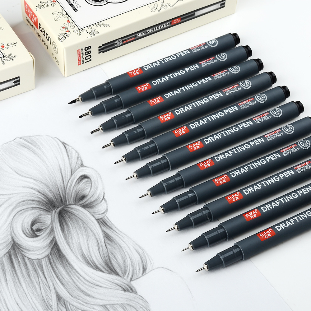 小鱼儿绘图针管笔漫画设计描边画笔素描手绘笔套装学生勾线笔批发