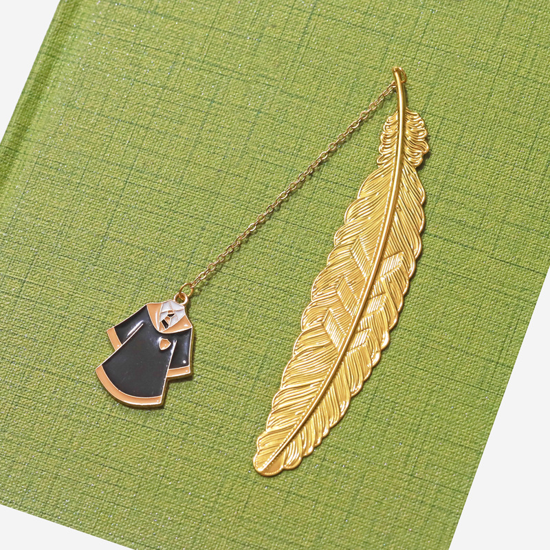 哈利波特周边生日礼物羽毛金属书签格兰芬多学院校服学生哈迷礼品