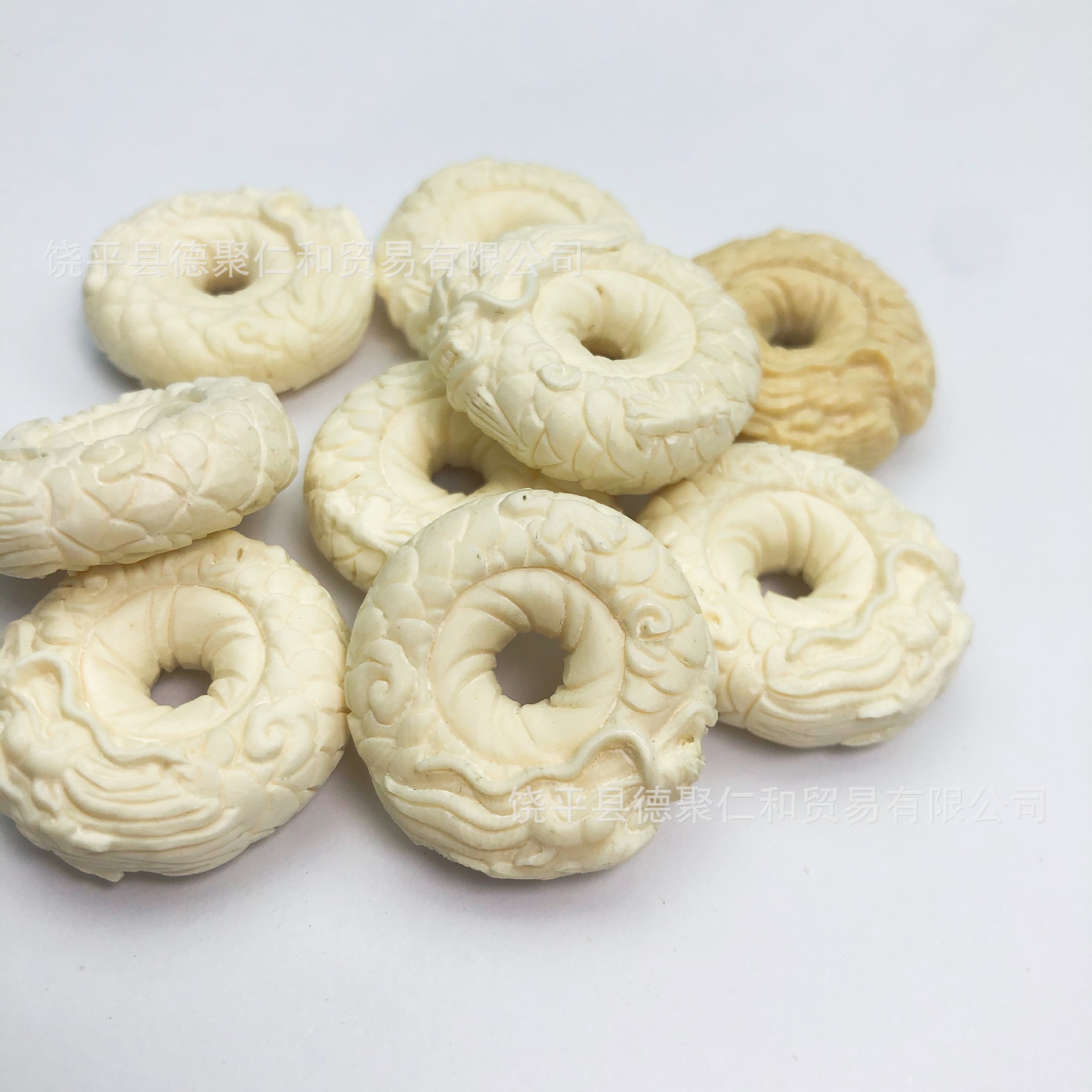 唐龙猛犸 猛犸象牙龙扣 雕刻扣子 雕刻吊坠背云diy手链手串