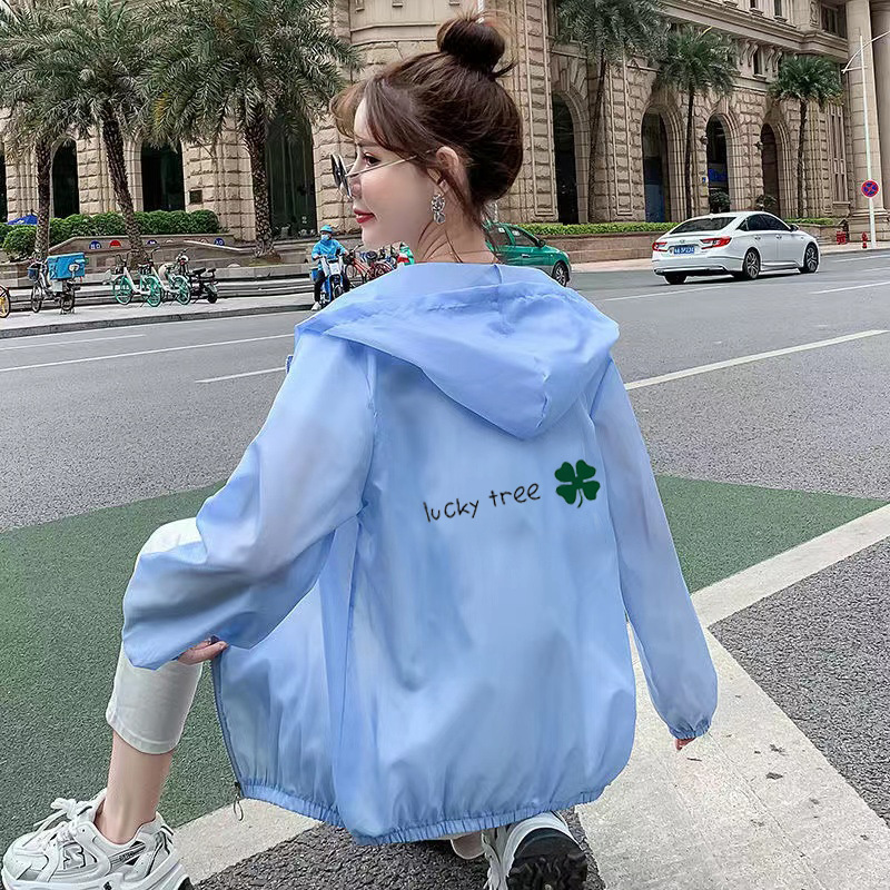 Sun Protection Clothing for Women 2023 Solid Color Korean Style New Loose Casual Ultra-Thin Breathable Quick-Drying Sun-Protective Clothing Easy Matching Coat Women