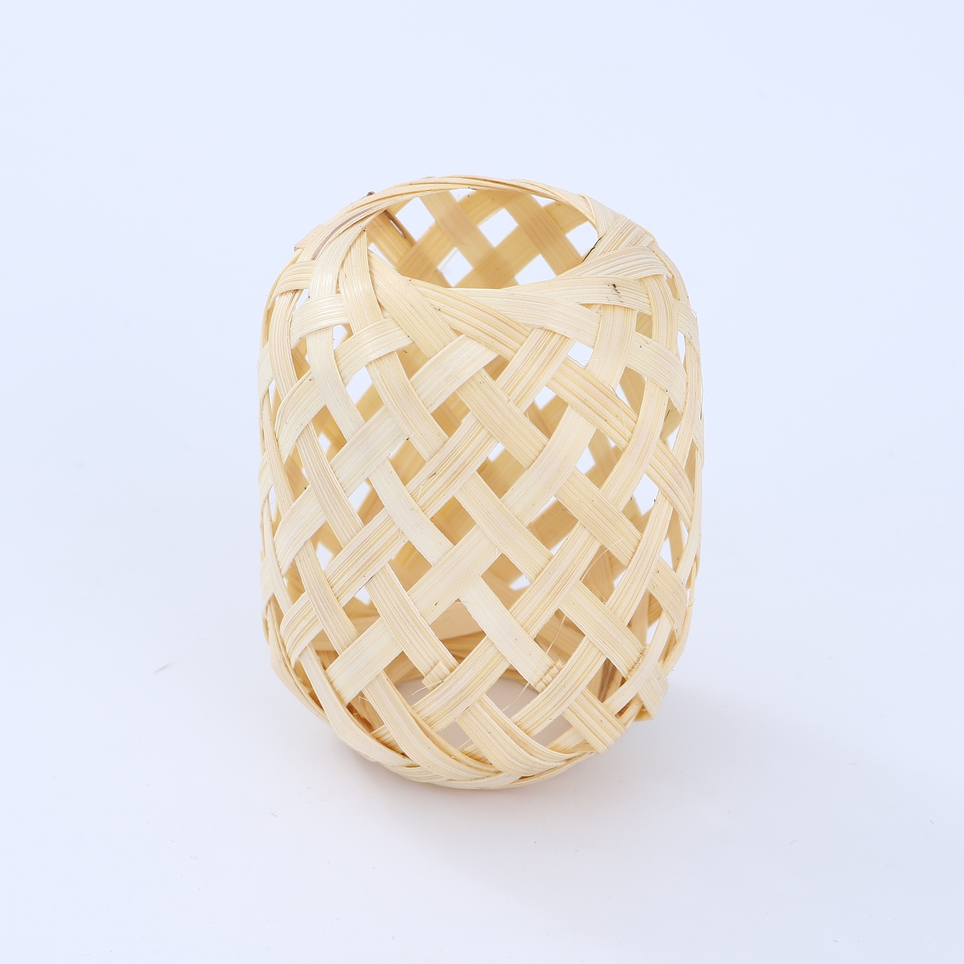 中式手工竹编编织圆形油纸灯笼发光小灯笼挂件花灯diy材料包批发