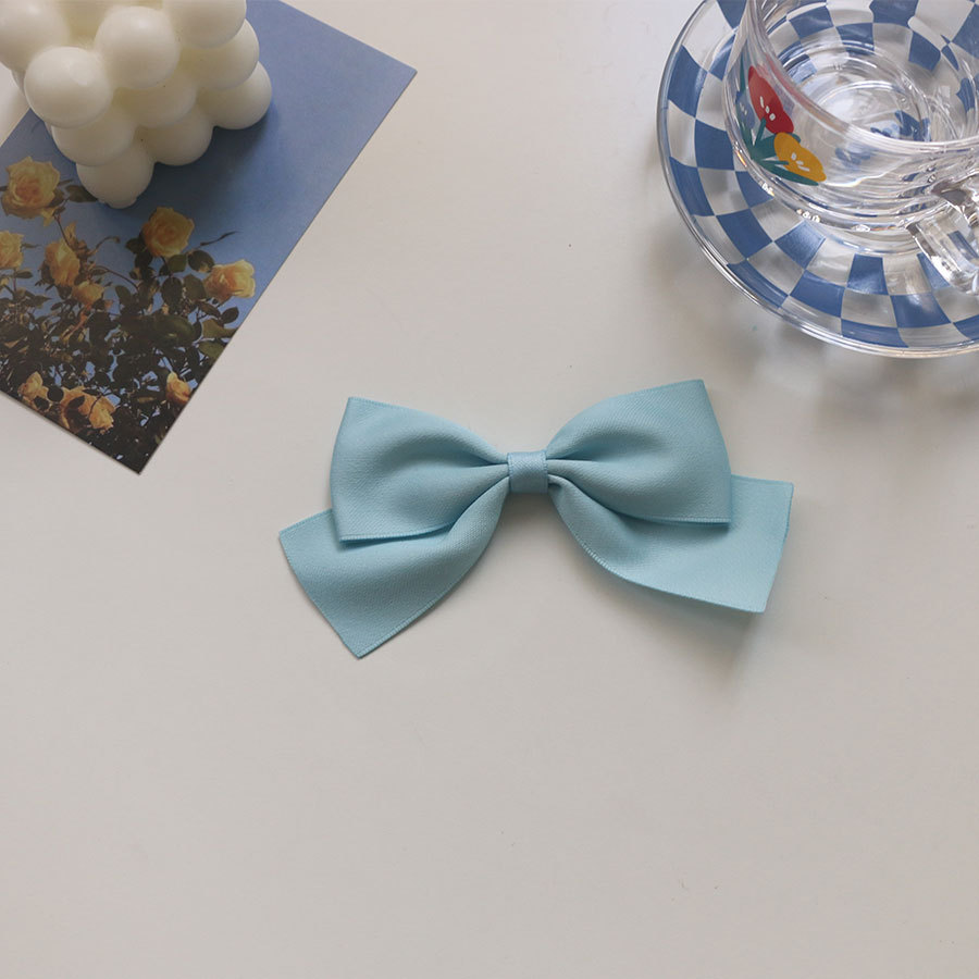 Starry Blue Series Ribbon Handmade Bow Hair Accessories Warm Blue Sweet Japanese and Korean Style Barrettes Pairs Ponytail Twist Braid Hair Rope