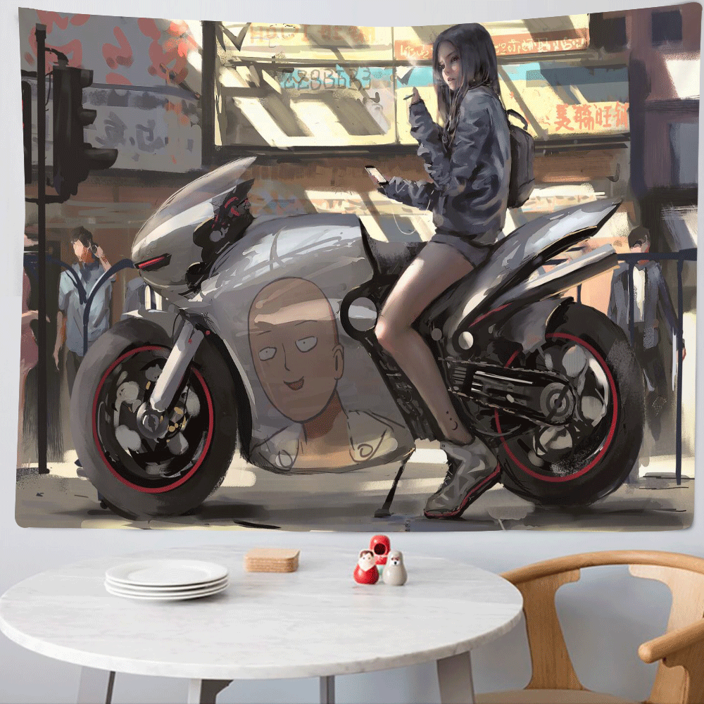 跨境专供挂毯鬼刀二次元美女公主背景布印花家居装饰布性感女挂画