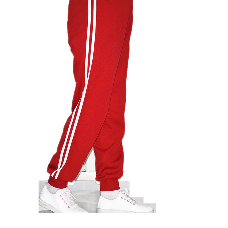 红色螺纹收口校服宽松运动休闲长裤学生裤小学生初高中生校服裤子