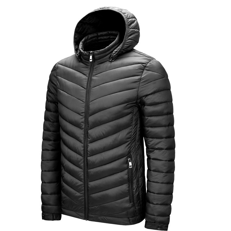 Cross-Border Men's Cotton Padded Clothing Lightweight down Cotton Jacket 2022 New Cotton Clothing Fashionable Simple Casual down Jacket