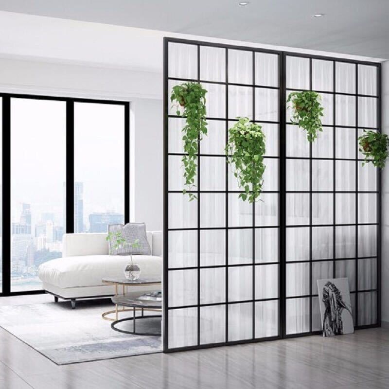 房间隔板墙自装家用铁艺屏风隔断镂空装饰办公室出租房分隔断墙美