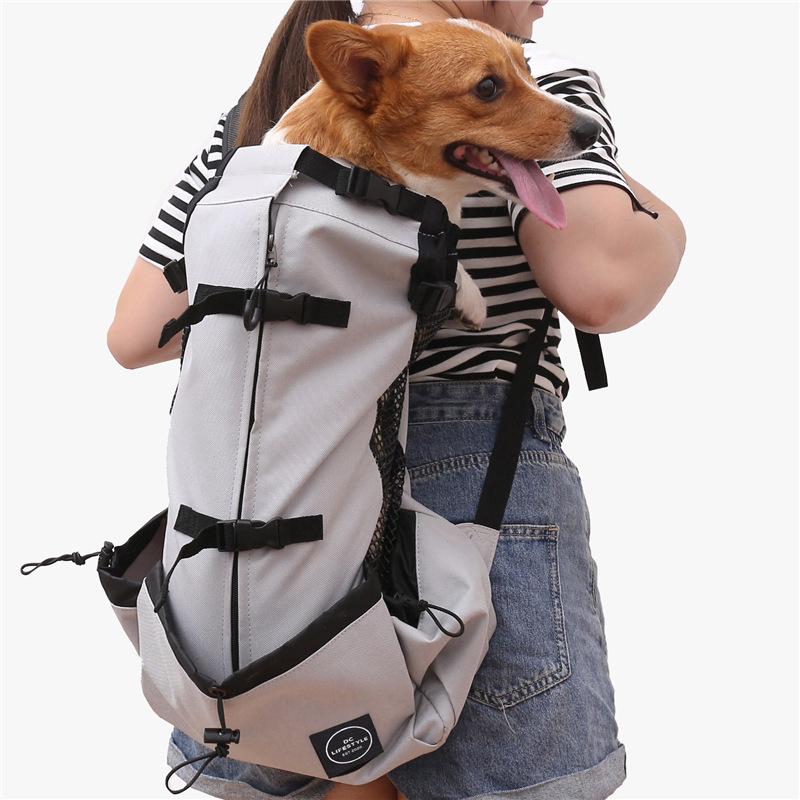 Pet Bag Outdoor Portable Backpack Dog Exposed Backpack Ventilation Breathable and Washable Bicycle Outdoor Pet Supplies