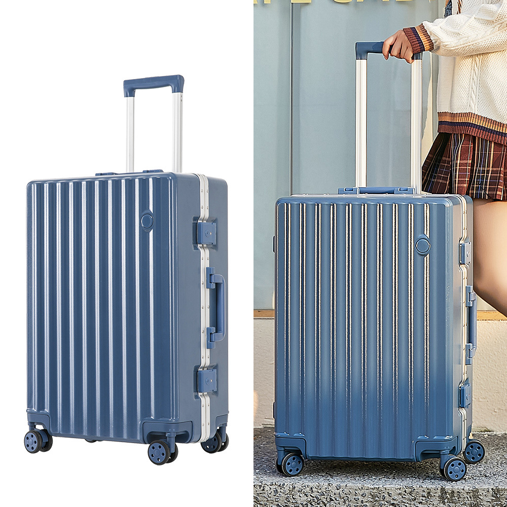 Aluminium Frame Luggage 20-Inch Universal Wheel Suitcase Internet Celebrity Large Capacity Luggage Student Password Suitcase Men and Women Same Style