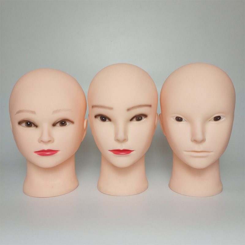 头模假发展示模特头假发支架帽子展示架化妆练习头模型假人头