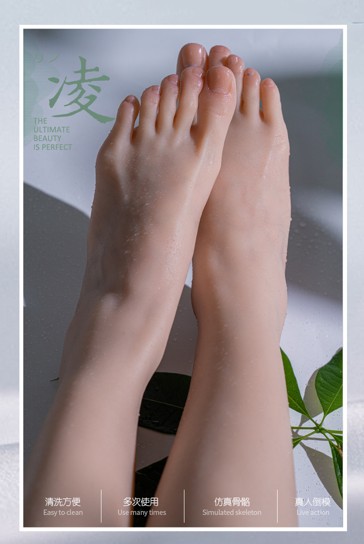 仿真足模真人倒模脚模腿模拍摄展示道具医学绘画假脚品鉴版jta