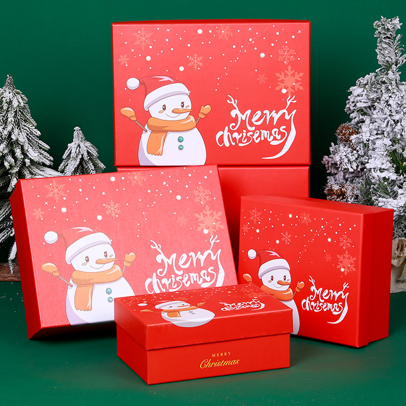 圣诞节天地盖创意礼盒铜纸板礼物盒保温杯围巾包装盒圣诞礼品盒
