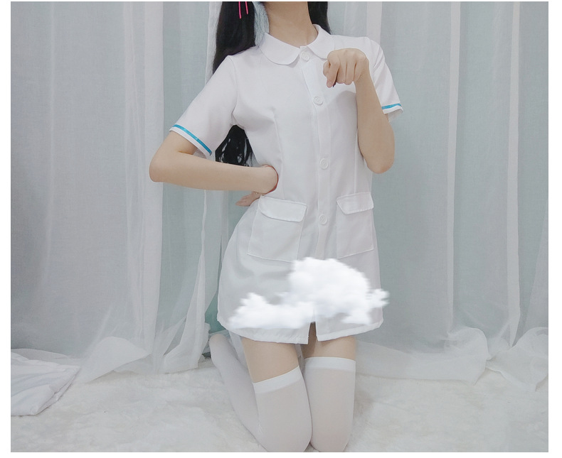 情趣内衣欧美新款 白色清纯制服诱惑护士装cosply角色扮演批发