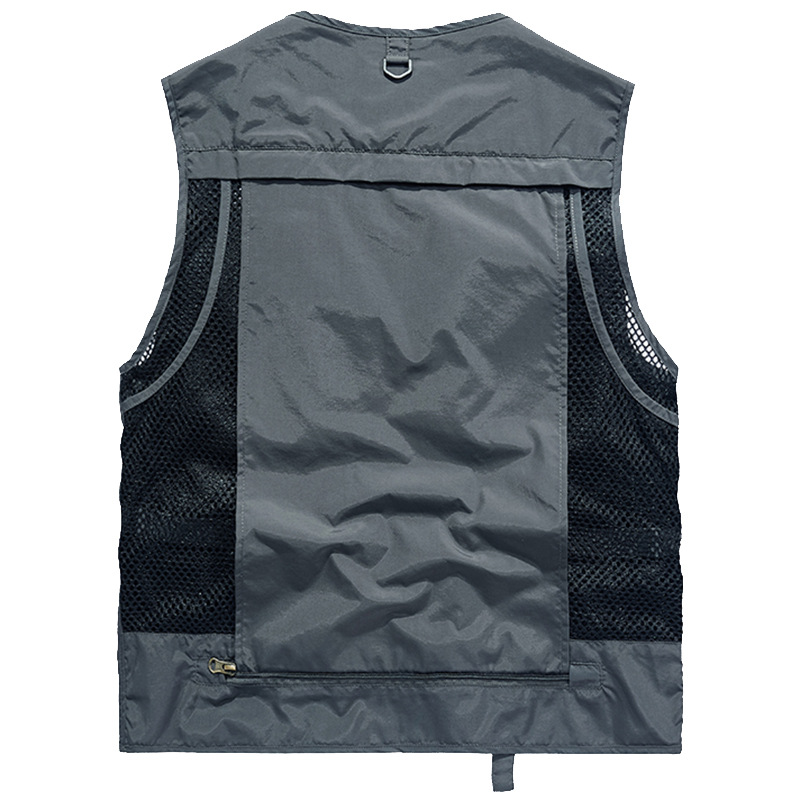 夏季薄款透气多功能工装战术马甲春秋男士宽松钓鱼摄影师马夹外套