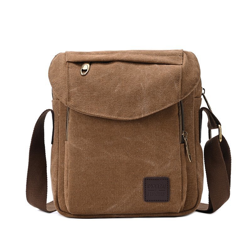 Cross-Border Trendy 2022 New Men's Canvas Bag Lightweight Outdoor Sports Crossbody Bag Simple Single-Shoulder Bag Generation Hair