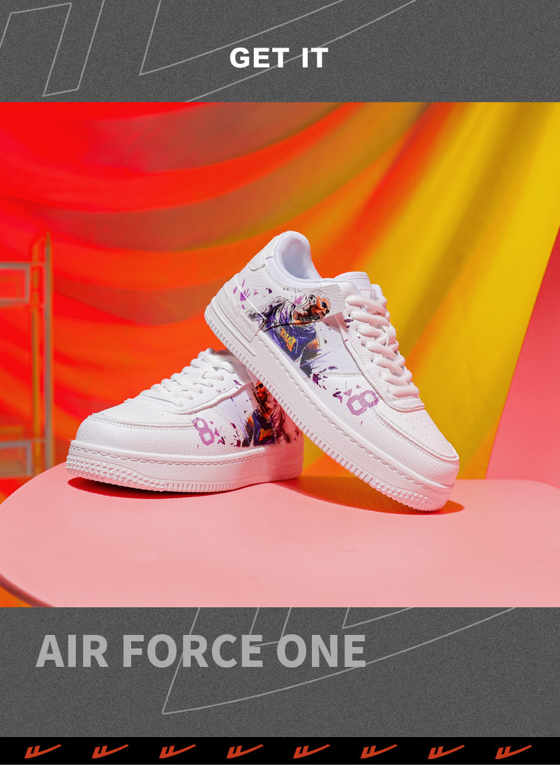 回力ow联名樱花空军一号aj女鞋子夏季运动休闲鞋板鞋小白鞋情侣鞋