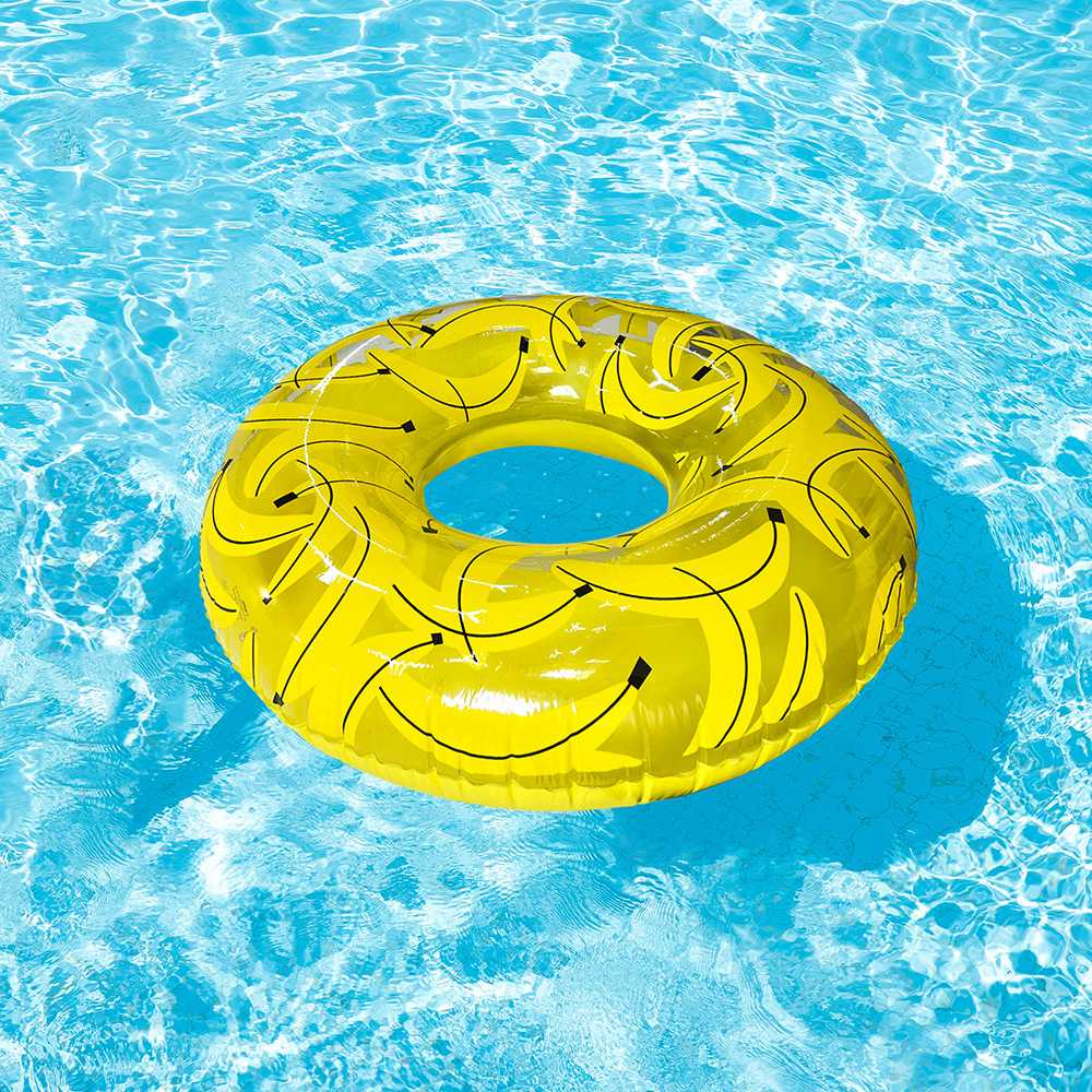 cartoon anime banana swim ring adult water seat ring pvc thickened outdoor swimming ring factory direct sales