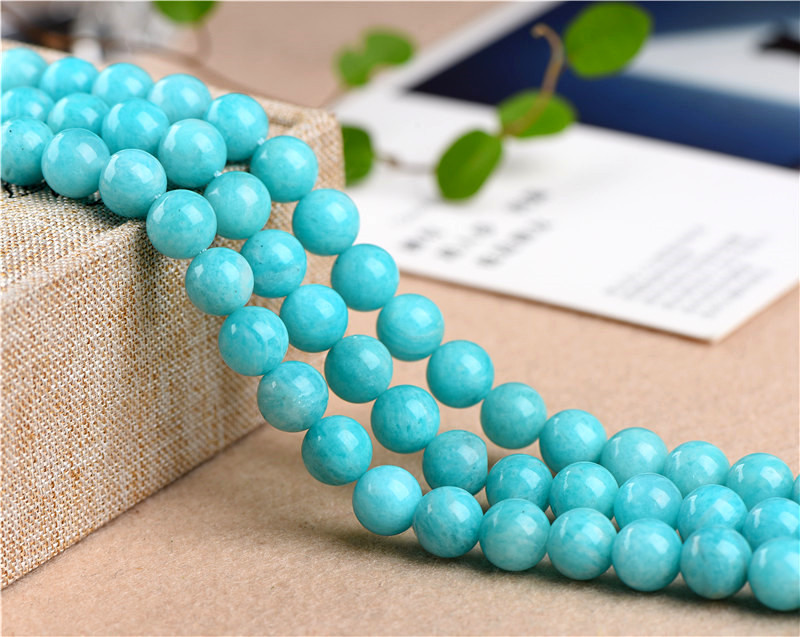 久雅水晶 老矿天河石玉髓散珠 diy饰品配珠 圆珠 半成品 厂家直销