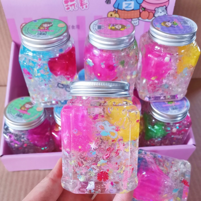 Glass Clay Toy Box Foaming Glue Blind Box Foaming Film Slim Tai Transparent Mud Crystal Mud Good-looking Transparent Mud Yue