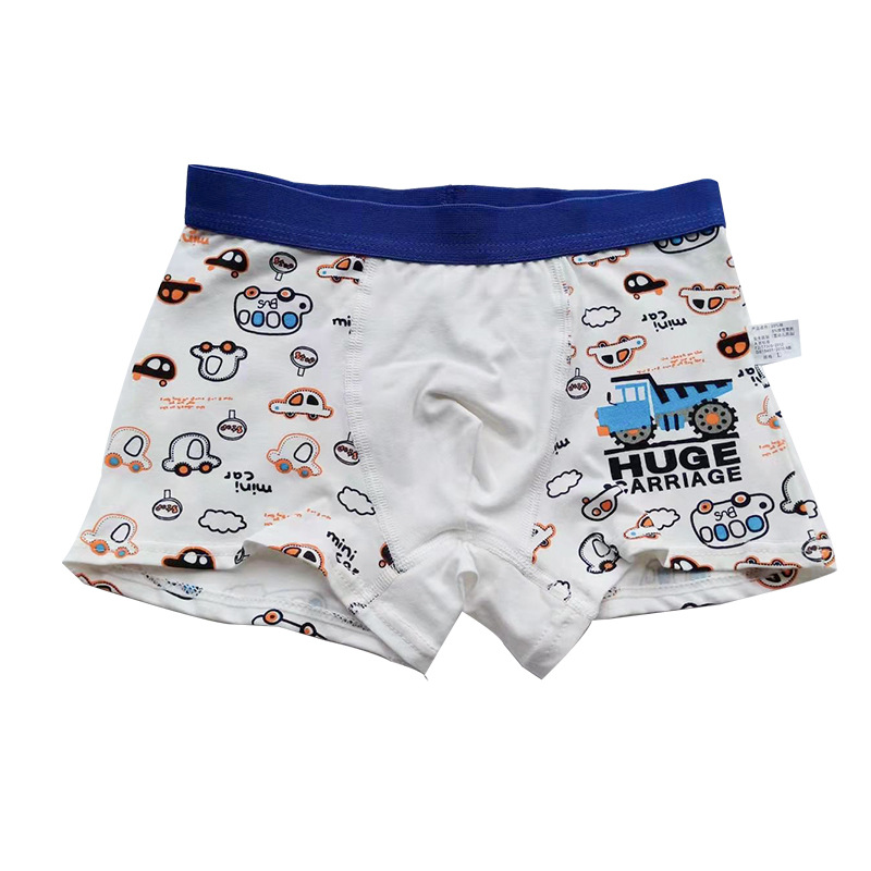 卡通汽车男童内裤纯棉儿童平角内裤男生四角底裤宝宝中大童短裤