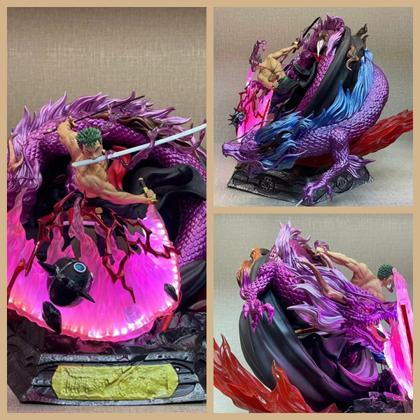 海贼王 gk龙系列 超大龙卷风索隆 可发光 雕像 场景模型 盒装手办