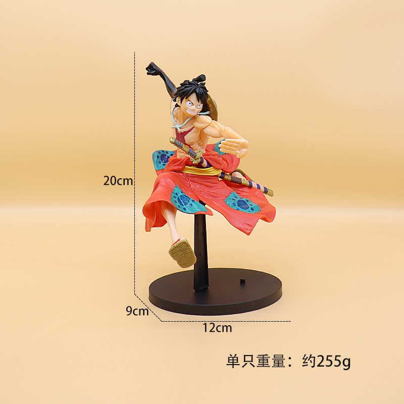 Hang One Piece Anime Peripheral Big Garage Kits Model Furnishing Articles Tide Play Kimono Fighting Version Baijing Luffy Art Sauron