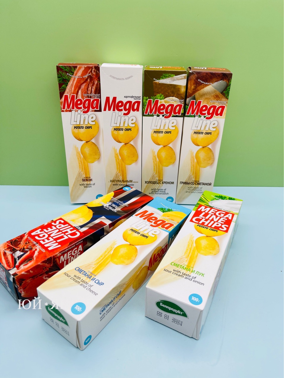 俄罗斯进口薯片阿斯顿恋人megaline迈咔非油炸膨化长条薄脆多口味