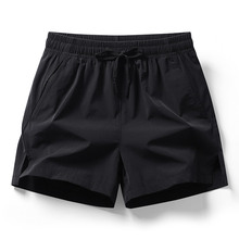 男士短裤夏季薄款休闲裤弹力宽松跑步运动松紧透气冰丝速干沙滩裤