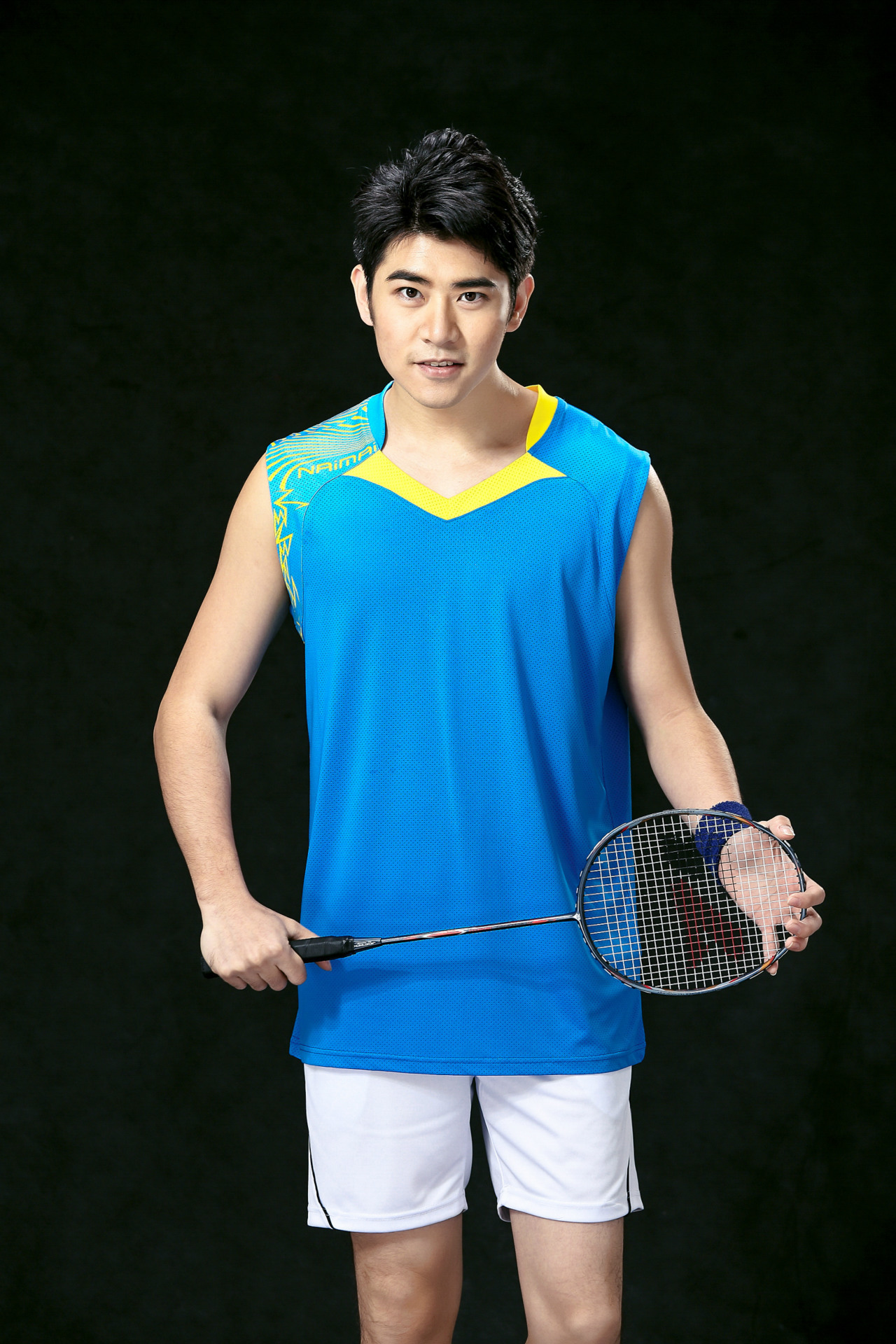 新款奈迈男装无袖运动服 无袖羽毛球服装 套装运动服 可印字