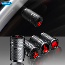 4Pcs/Lot Tire Stem Valve Caps Aluminum Car Dustproof Caps跨