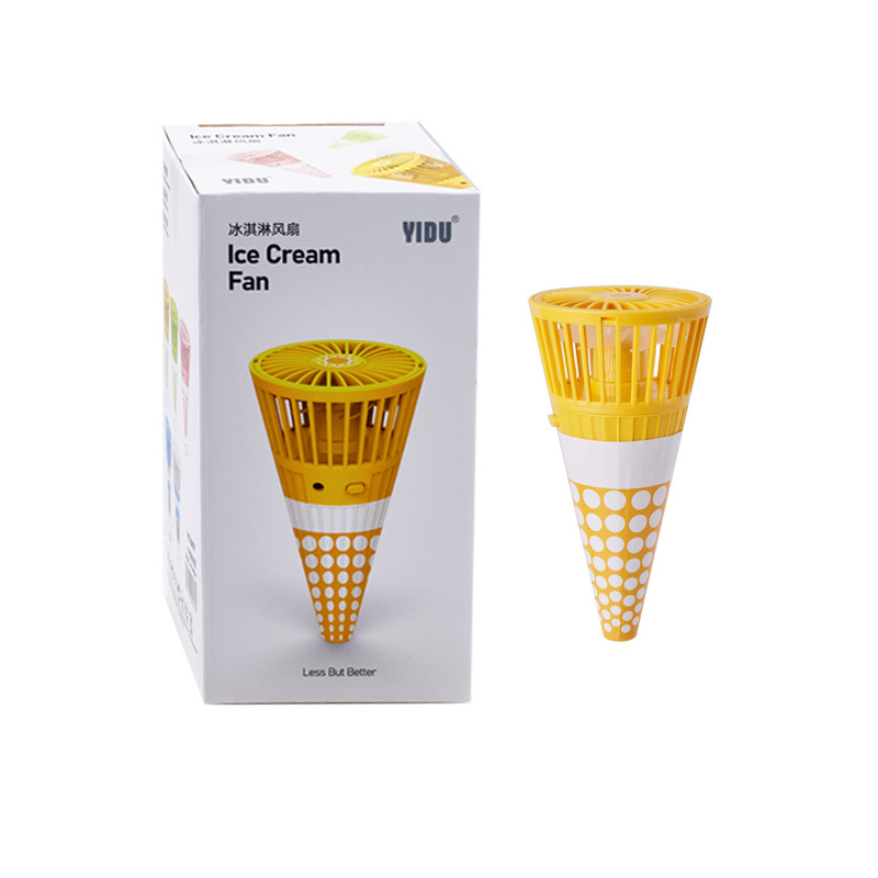 Ice Cream Fan Shape Cute Easy to Carry Free Hands Summer Essential