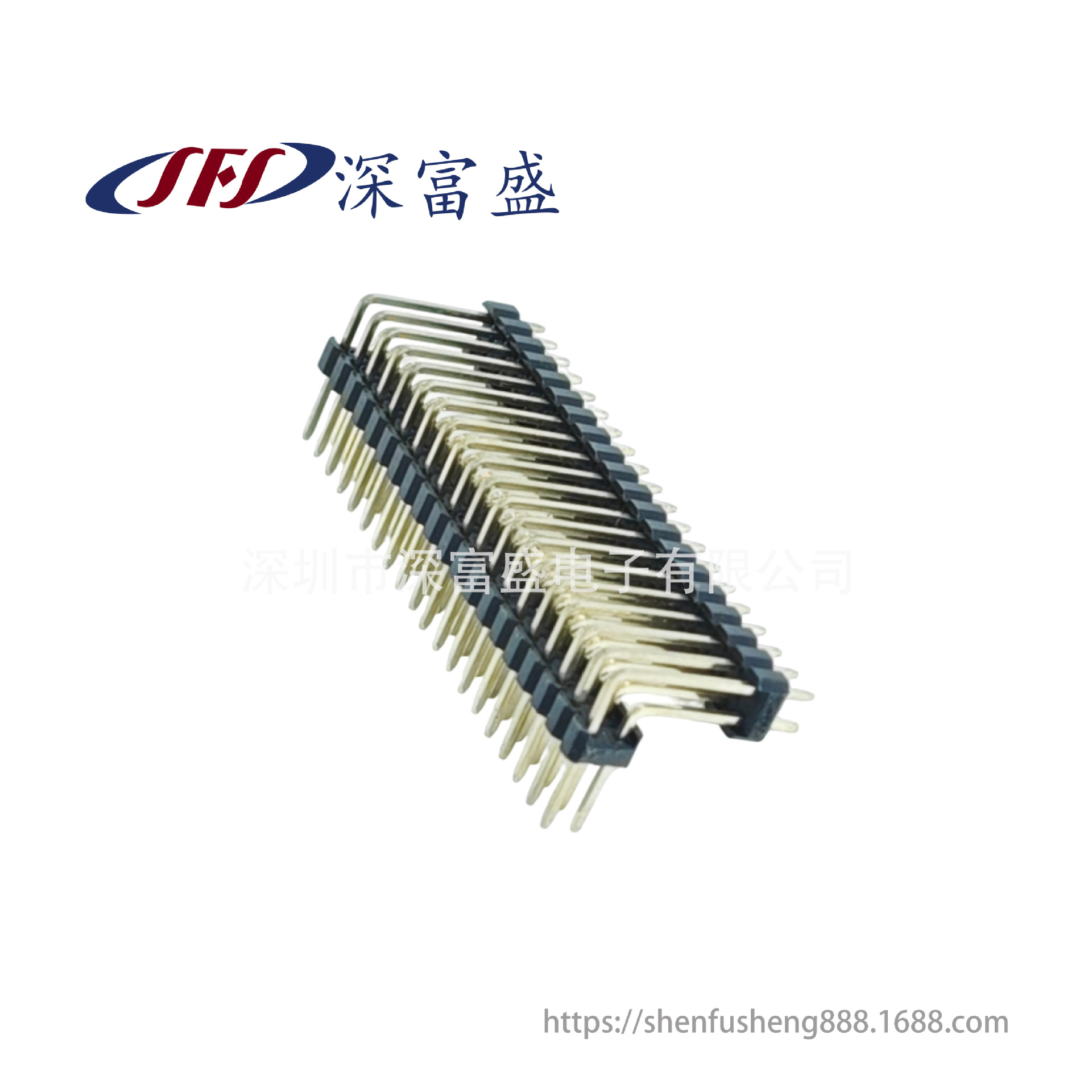 2.54mm双排加长弯针 环保 90°