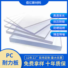 pc耐力板2mm屋顶阳光房采光板隔断遮阳挡雨停车棚实心透明耐力板