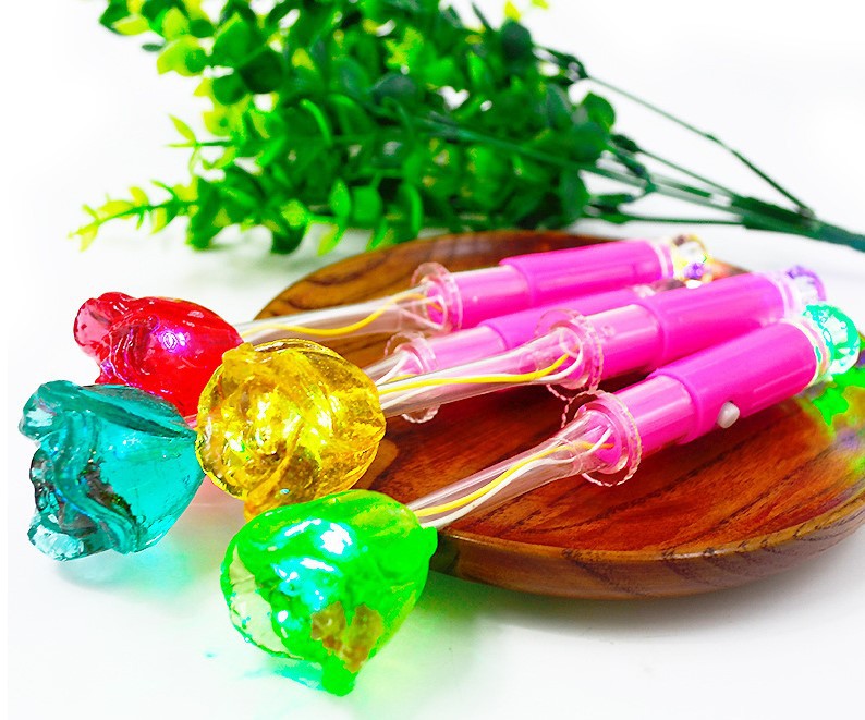发光棒棒糖led七彩闪光荧光棒酒吧蹦迪ktv聚会搞怪糖50支包邮