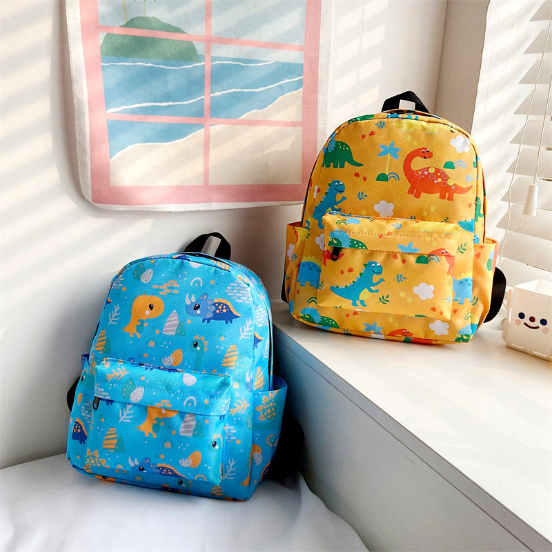 Cartoon Cute Children's Backpack 2023 Korean Style Little Dinosaur Kindergarten Backpack Simple Western Style Children's Bag