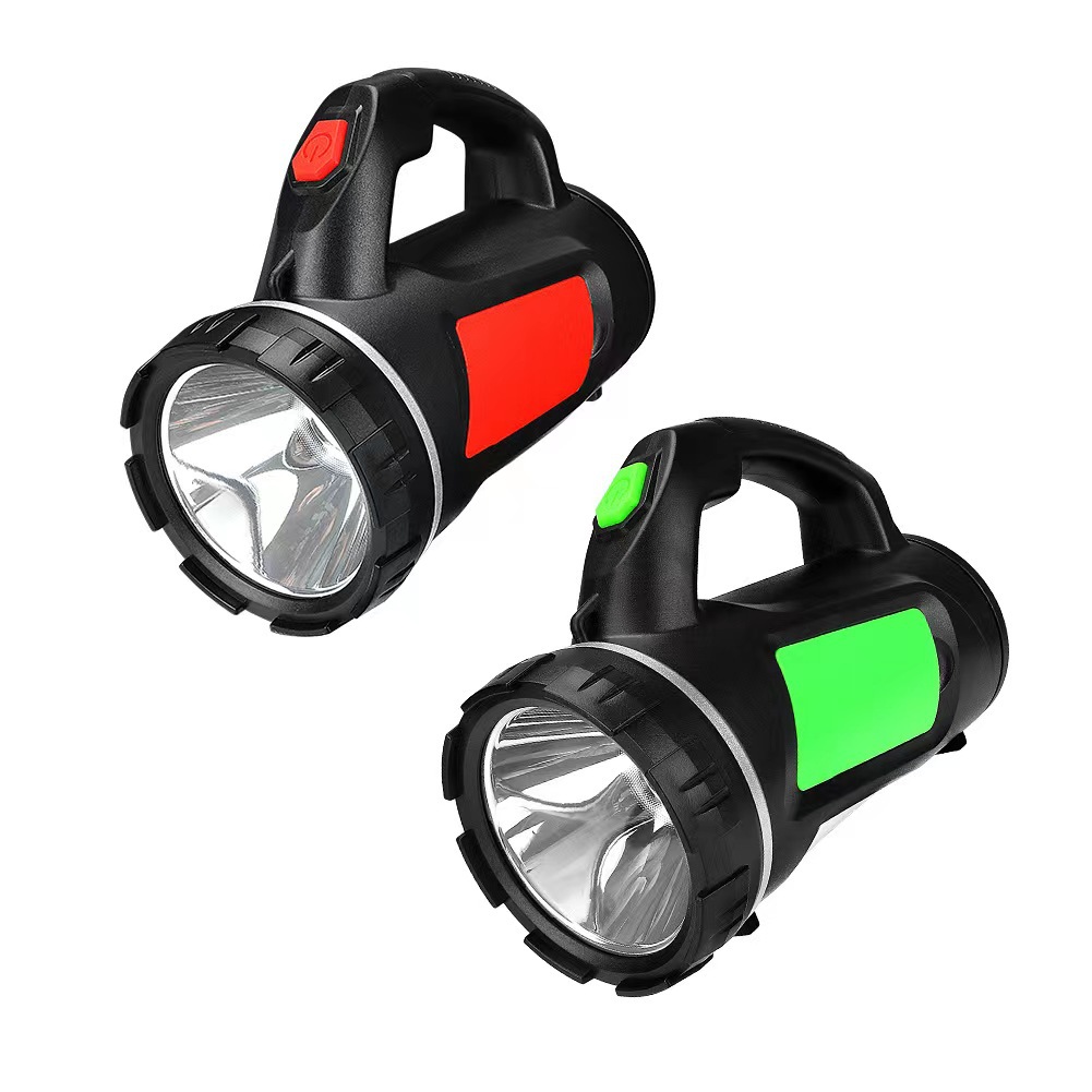 手电筒强光充电户外超亮远射多功能家用led照明手提探照灯带侧灯