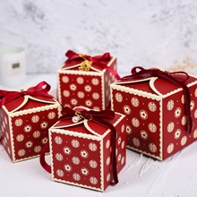 新款喜糖盒创意新中式喜糖袋糖果盒红色简约婚礼糖盒纸盒大号装烟