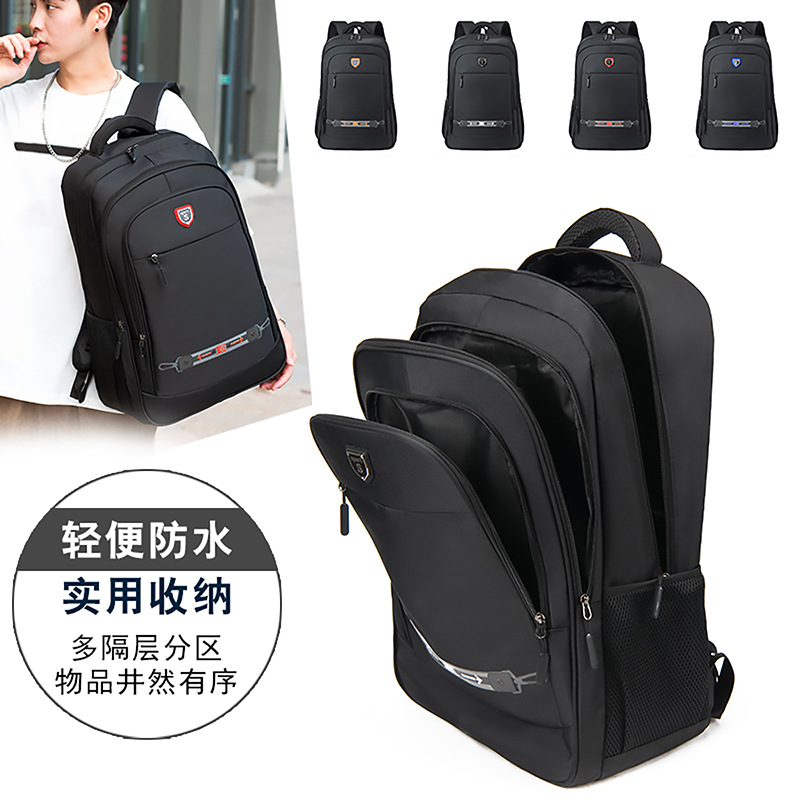 Business Backpack New Men's Backpack Commuter Leisure Travel Computer Bag Large Capacity Middle School Student Schoolbag