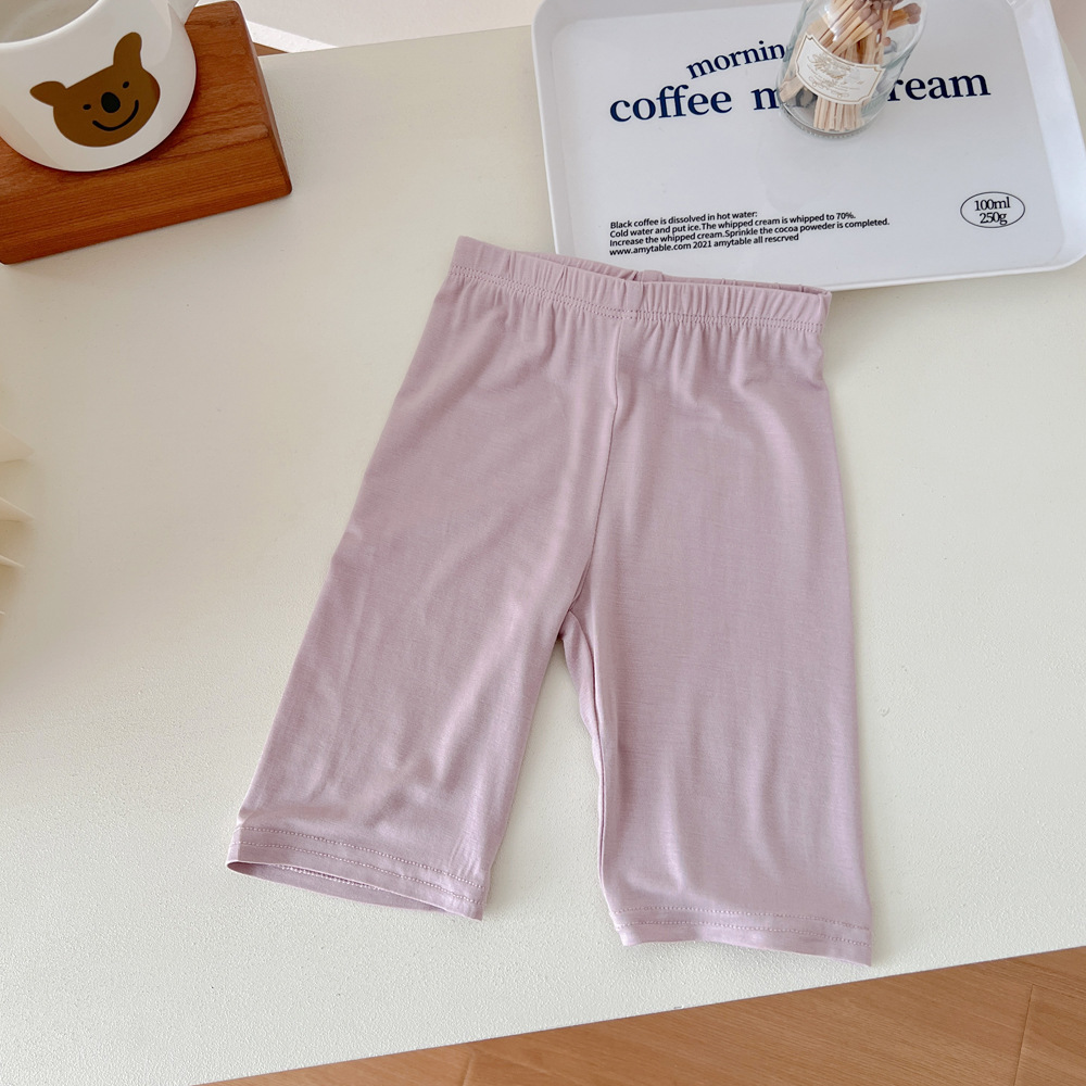 Thin Girls' Shorts Summer Modal Basic Leggings Baby Ice Silk Safety Pants Children's Weight Loss Pants Fifth Pants