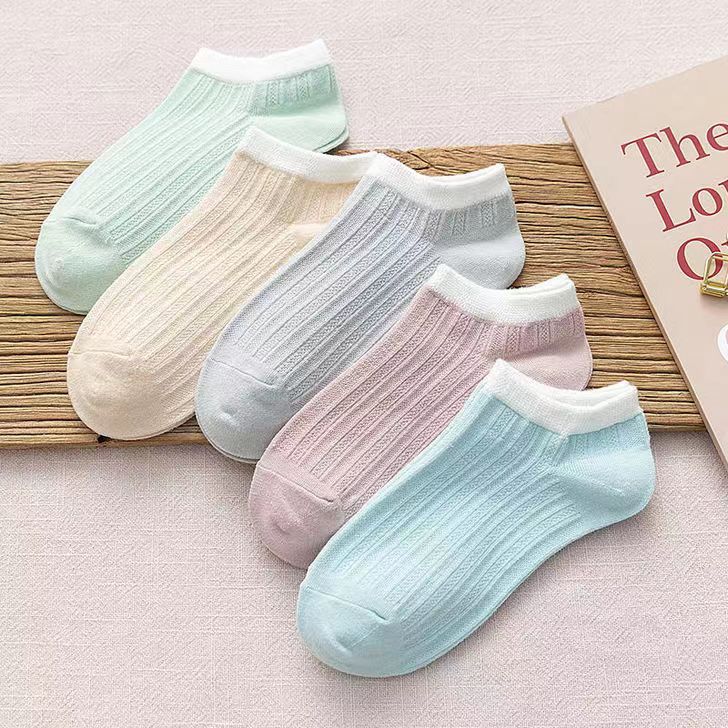 Spring and Summer Socks Hollow Mesh Invisible Boat Socks Japanese Summer Cotton Socks Breathable Low-Cut Low-Cut Thin Wholesale