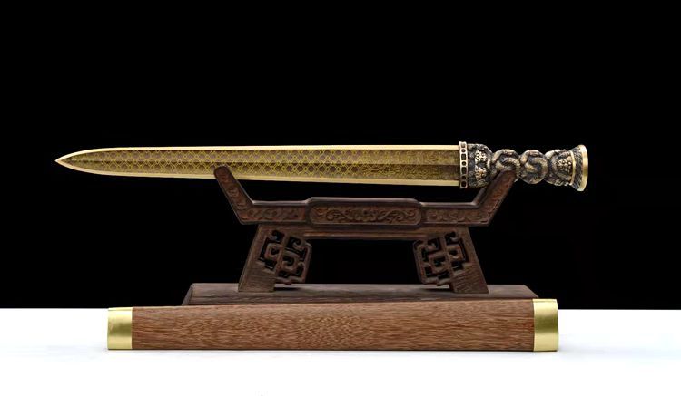 厂家直销黄铜越王剑勾践剑春秋战国一体宝剑工艺品摆件收藏未开刃